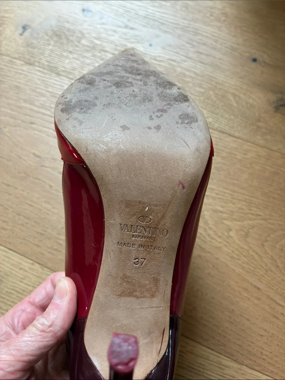 Valentino Red Patent Pointed Toe Pumps 37 EU / 7 US